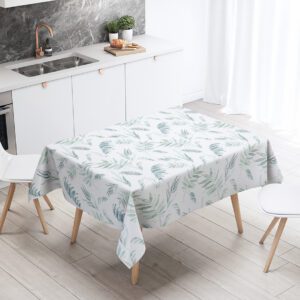 Mantel de gabardina "Hojas Aqua"