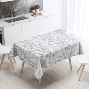 Mantel de gabardina "Hojas Grises"