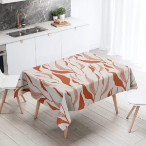 Mantel de gabardina "Hojas Naranjas"
