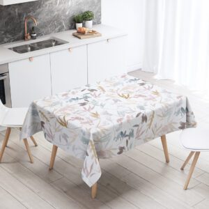 Mantel de gabardina "Hojas Pasteles"