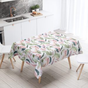 Mantel de gabardina "Hojas Rosas"