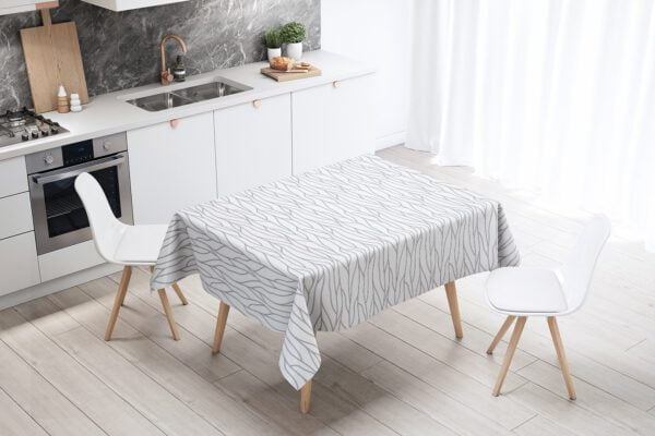 Mantel de gabardina "Líneas Grises"