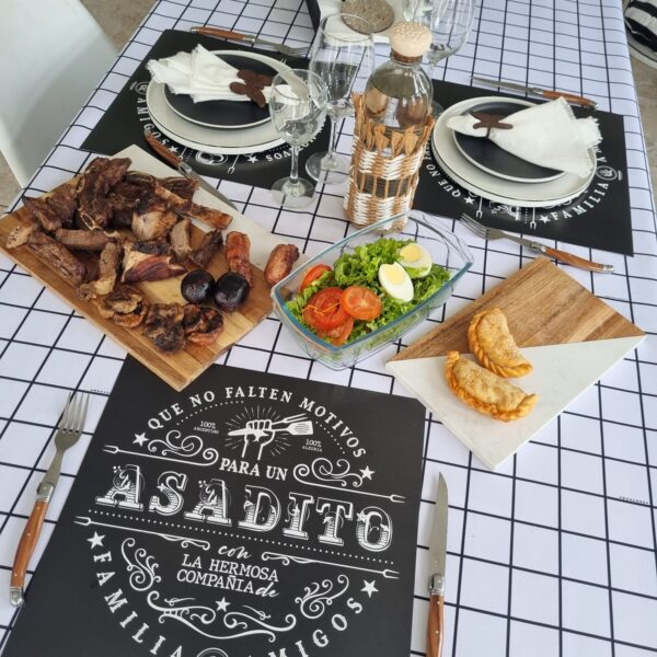 Mantel de gabardina "Cuadros Negros" - Imagen 4