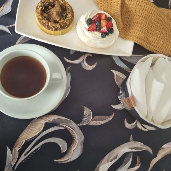 Mantel de gabardina "Botánico Azul" - Imagen 4