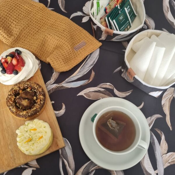 Mantel de gabardina "Botánico Azul" - Imagen 6