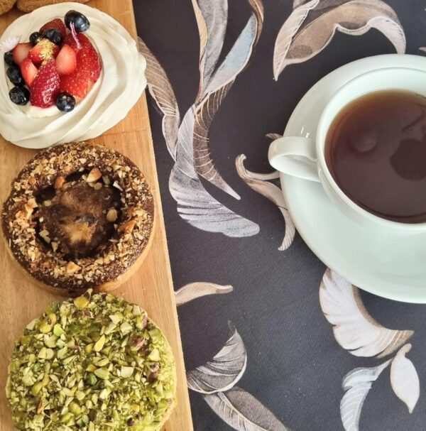 Mantel de gabardina "Botánico Azul" - Imagen 7