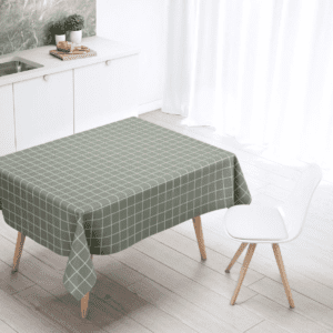 Mantel de gabardina "Cuadros Verdes"