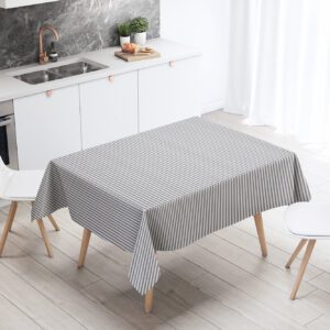 Mantel de gabardina "Lino rayado finito gris"