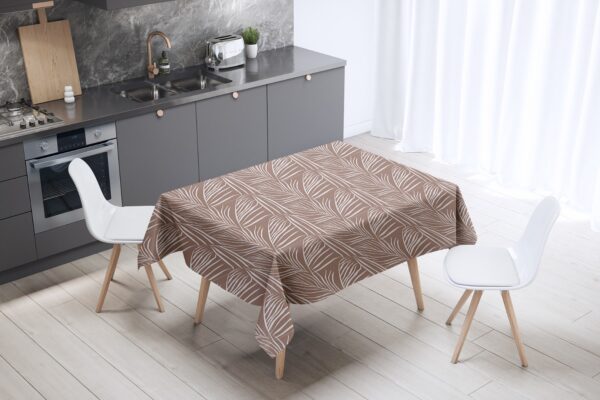 Mantel de gabardina "Hojas Chocolate"