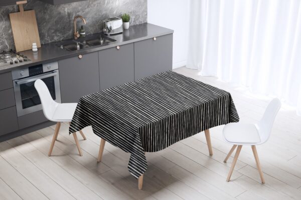 Mantel de gabardina "Líneas Negras"