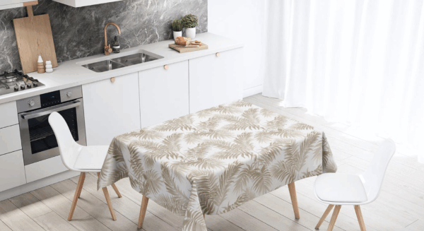 Mantel de gabardina "Helechos"