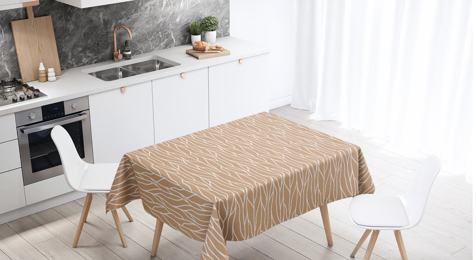 Mantel de gabardina "Líneas Suela"