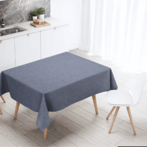 Mantel de gabardina "Simil Lino Azul"