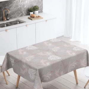 Mantel de gabardina "Paint Gris con Rosa"