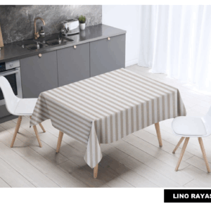 Mantel de gabardina "Lino Rayas Visón"