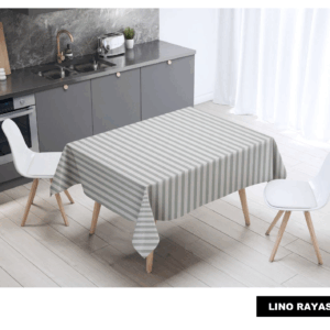 Mantel de gabardina "Lino Rayas Verde"