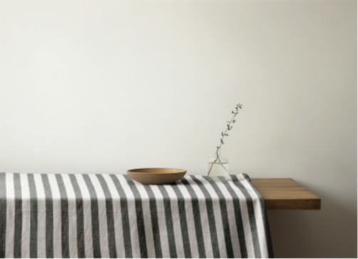 Mantel de gabardina "Lino Rayas Negras" - Imagen 3