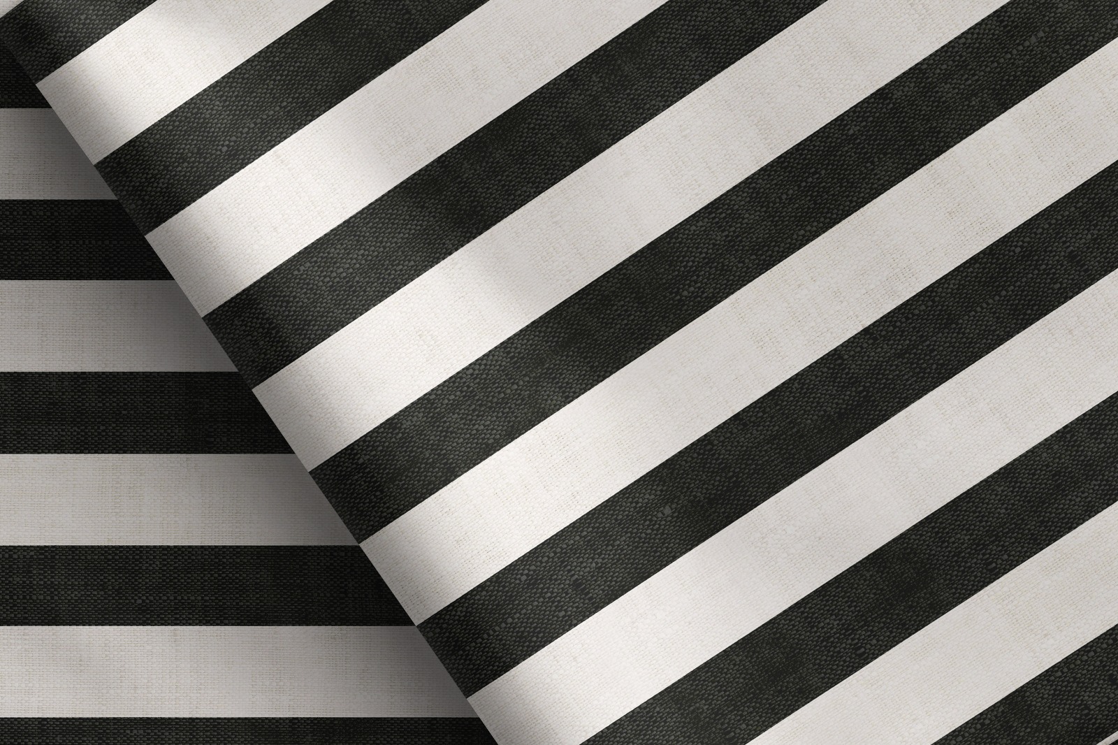 Mantel de gabardina "Lino Rayas Negras" - Imagen 2