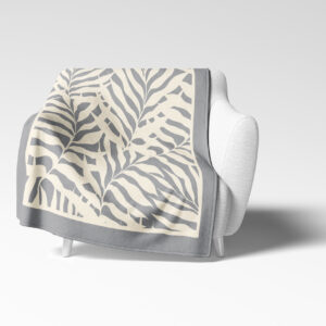Manta friza "Palmeras Gris"