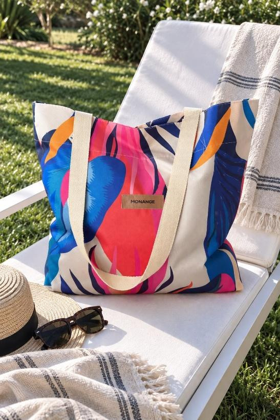 Tote bag de cordura impermeable con cierre y llavero 50 × 50 cm - Imagen 3